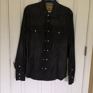 Long sleeve corduroy button down shirt
